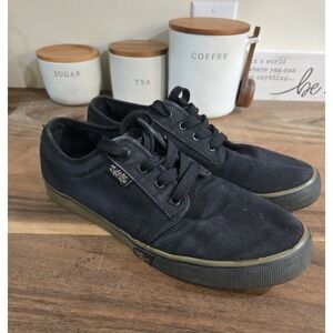 Salt Life Mens‎ Black Canvas Lace Up Low Top Skate Shoes Sneakers Size 9